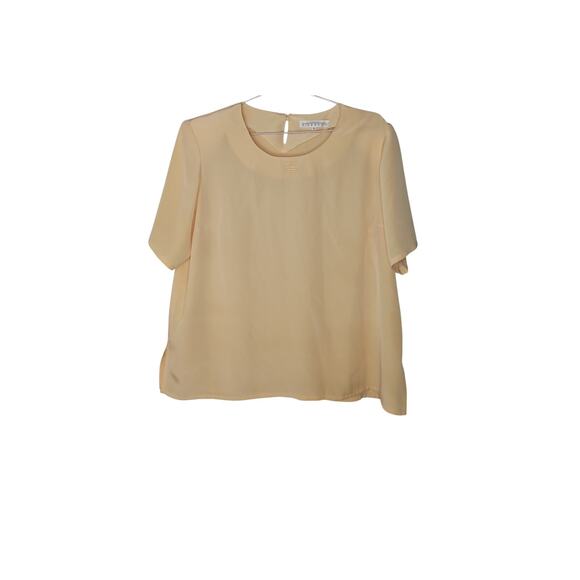 Givenchy Glamour Yellow Logo Blouse Japan Size 15 Fits Large Vintage - Picture 2 of 12